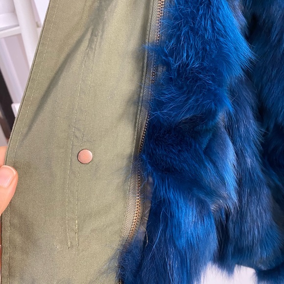 Mr & Mrs Italy Fur Parka Coat Small - Picture 3 of 8